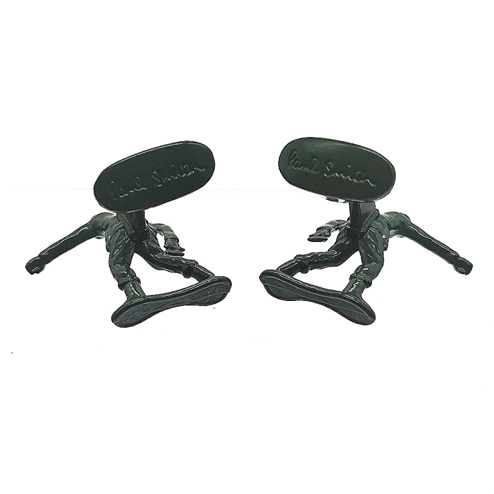 Vintage Paul Smith Army Man Green Military GI Joe Signed CuffLinks- RARE!